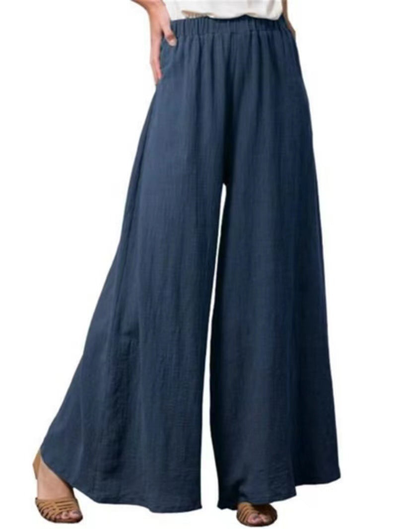 Women's Cotton And Linen Loose Wide-leg Pants Oversized
