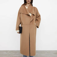 Lapel Coat Same Style Minimalist Double-sided Wool Cashmere