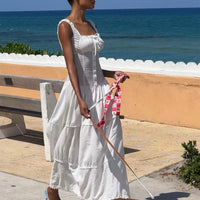 European And American Style French Style White Pure Desire Dress