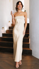 Summer Socialite Satin Hollow Backless Tube Top Dress
