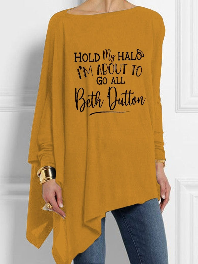 3D Digital Printing Long Sleeve Irregular Pullover Printed