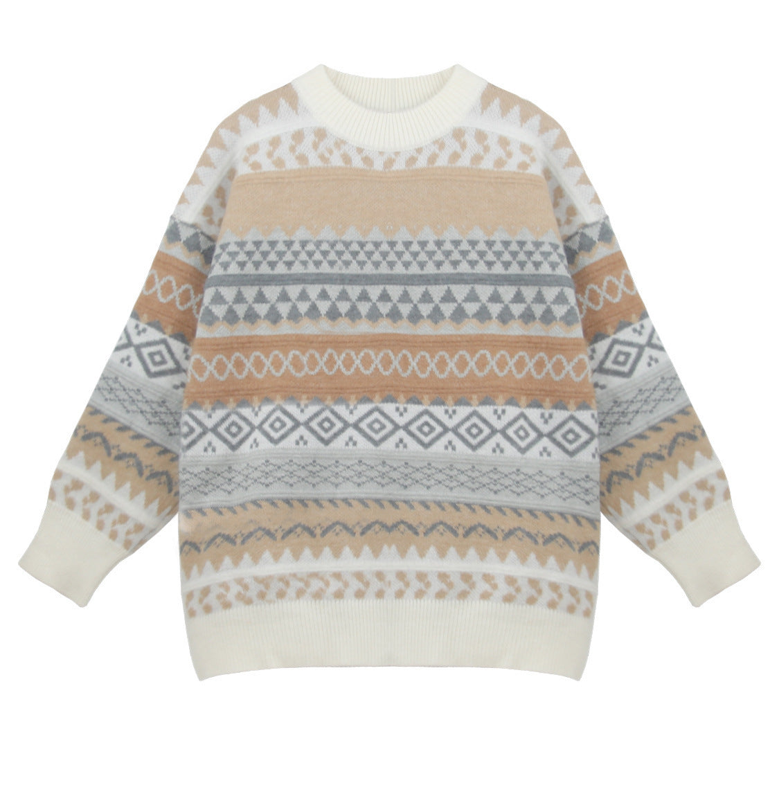 Long-sleeved plus-size jumper top