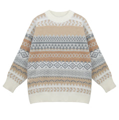 Long-sleeved plus-size jumper top