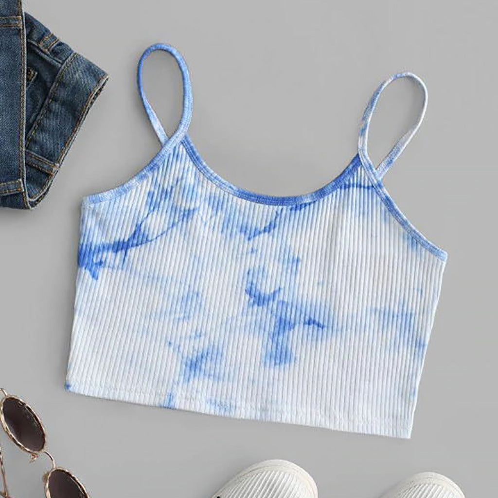 Tie-dye sleeveless vest
