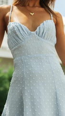 V-neck dress with suspenders