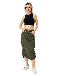 Women's Cargo Long Skirt Casual Streetwear