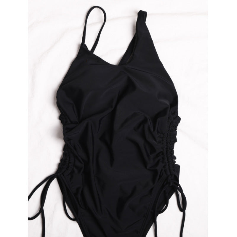 Women's Clothing Lacing Sloping Shoulder Dress