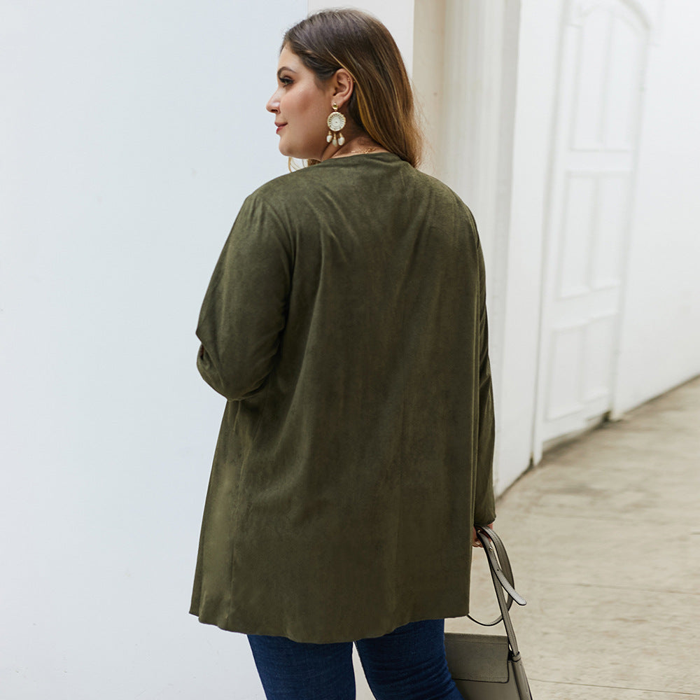 Oversized loose irregular lapel jacket