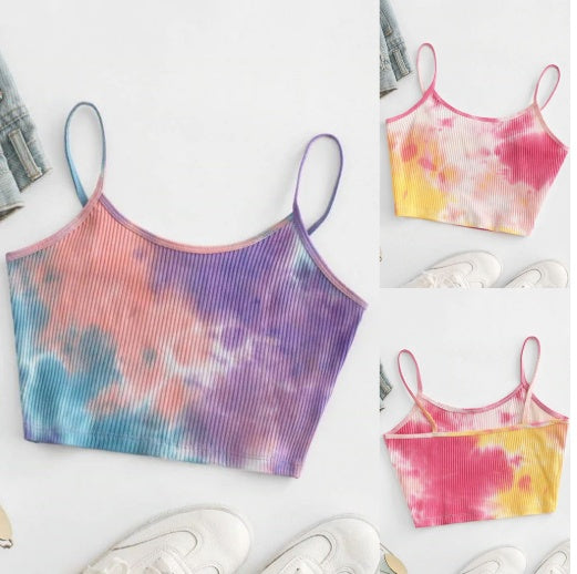 Tie-dye sleeveless vest