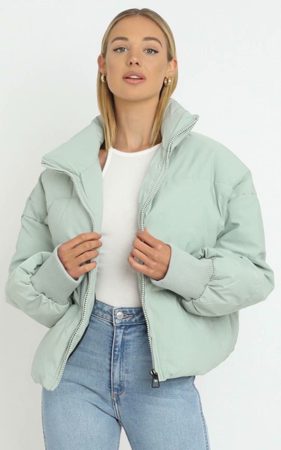 Women's Urban Leisure Versatile Stand Collar Puffer Jacket