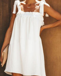 Halter ruffled sexy backless dress