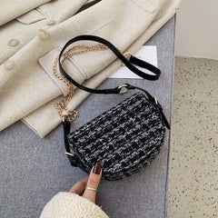 Checked shoulder bag