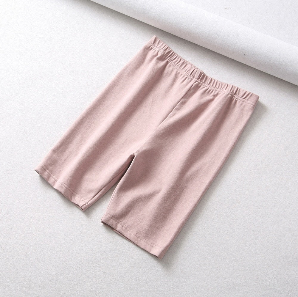 short cotton black biker shorts