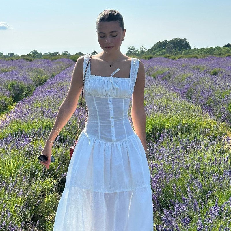 European And American Style French Style White Pure Desire Dress