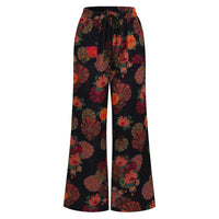 Women's High Waist Wide Leg Pants Multicolor Printed Big Feet