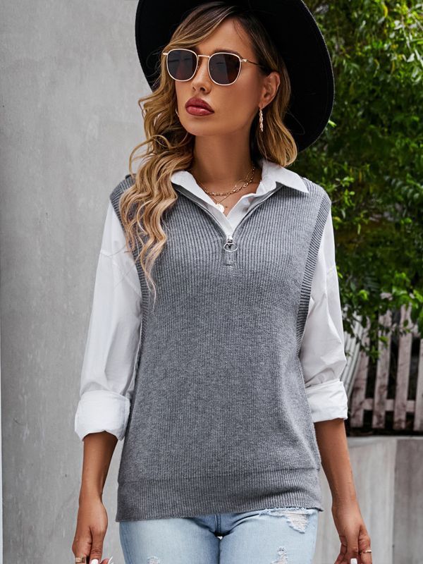 Jumper Women's Peplum Pullover Waistcoat