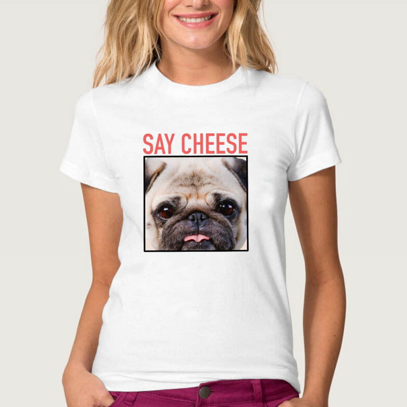 Round neck short sleeve T-shirt