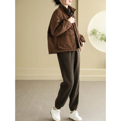 Women's Thickening Plus Size-pocket Loose And Warm Cotton-padded