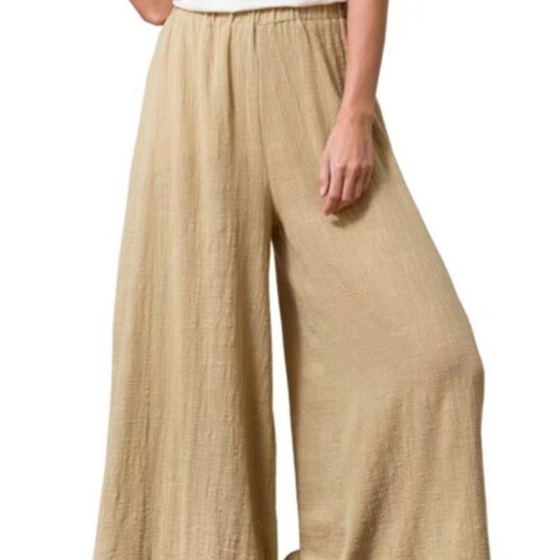 Women's Cotton And Linen Loose Wide-leg Pants Oversized