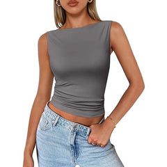 New Vest Slim Fit Women's Sleeveless Shirt
