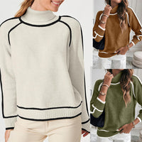 Autumn And Winter Solid Color Color Matching High-necked
