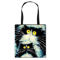 Foldable Cartoon Print Student Bag Tote Bag