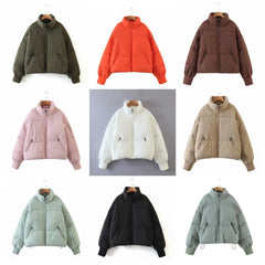 Women's Urban Leisure Versatile Stand Collar Puffer Jacket