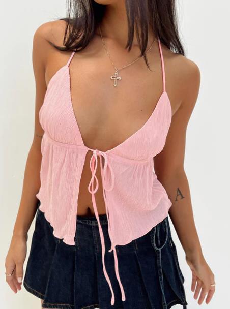 Women's Vest Camisole Sexy Lace-up Drawstring Camisole