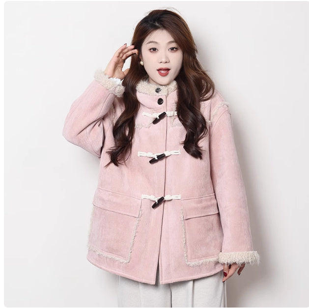 Maillard Short And Long Suede Faux Fur Plush Coat