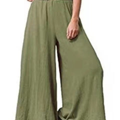 Women's Cotton And Linen Loose Wide-leg Pants Oversized