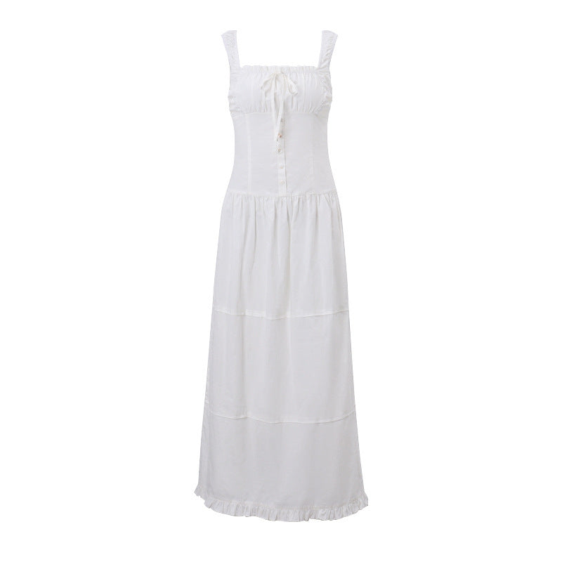 European And American Style French Style White Pure Desire Dress