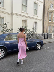 French First Love Dress Long Skirt Simple Suspenders