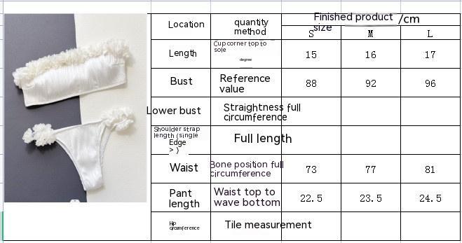 Women's Seperated Swimwear Tube Top Bikini
