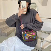 One Shoulder Cross Body Small Square Bag
