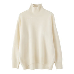 Women's High Lapel Loose And Warm Woolen Sweater