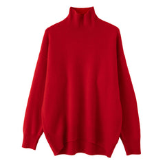Women's High Lapel Loose And Warm Woolen Sweater