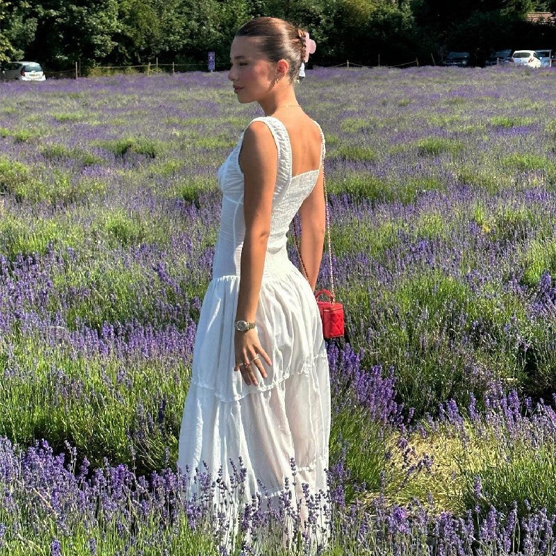 European And American Style French Style White Pure Desire Dress
