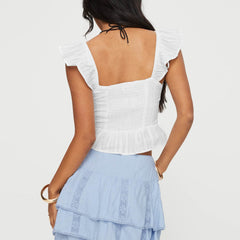 Women's Lace Ruffled Spaghetti Straps Top