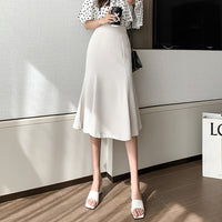 Commuter High Waist Mid-length Skirt OL Was Thin