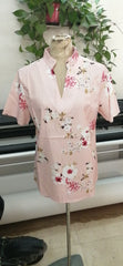 Ladies Plus Size Printed Short Sleeve Shirt Tops