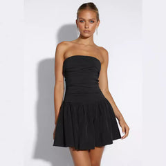 Women's Clothing Tube Top Short Skirt Fashion Waist-controlled Dress