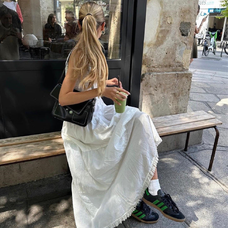European And American Style French Style White Pure Desire Dress